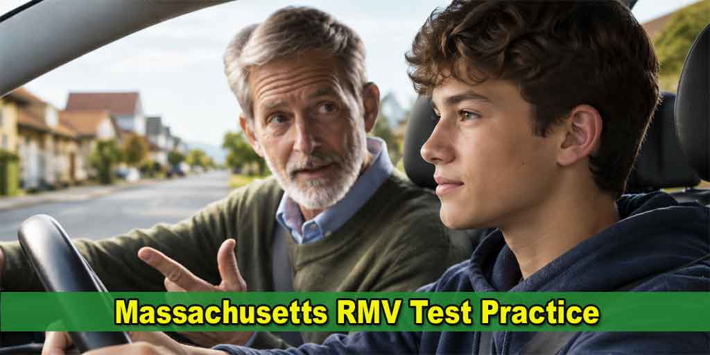 Father and son -Massachusetts RMV Test Practice
